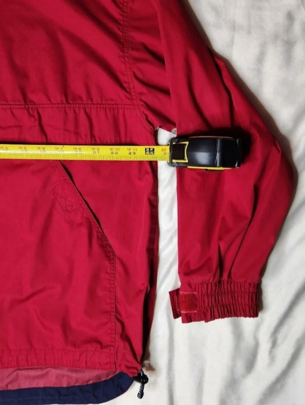 Vintage Chaps Ralph Lauren Jacket Mens Medium Red Quarter Zip Windbreaker RL Log